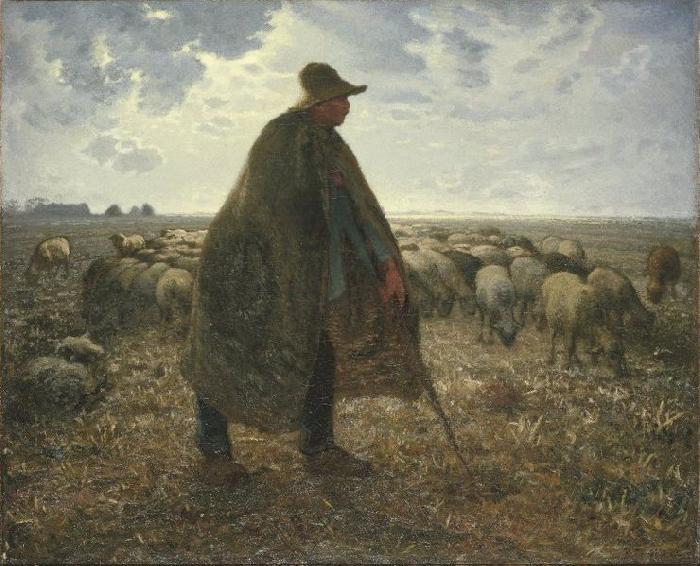 Jean Francois Millet Shepherd Tending His Flock oil painting image